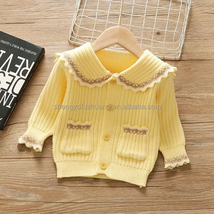 Autumn children Loose Comfortable Cardigan Sweater Girls' Warmth Long Sleeve Sweaters kids winter sweater with heart