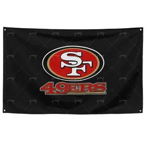 High Quality custom For San Francisco 49ers Football Fans 3x5 ft Black Flag NFL Gift Banner
