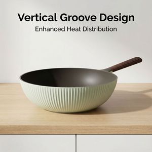 Maifan Stone Wok Non-Stick Pan Double Layer Composite Bottom High Temperature Resistant Frying Pan Household Cookware Set - Product Image 5