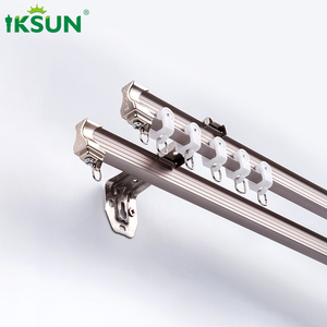 Joser Hotel Hospital Installation au plafond Tringle à rideau en aluminium flexible et pliable avec support de coureurs - Product Image 4