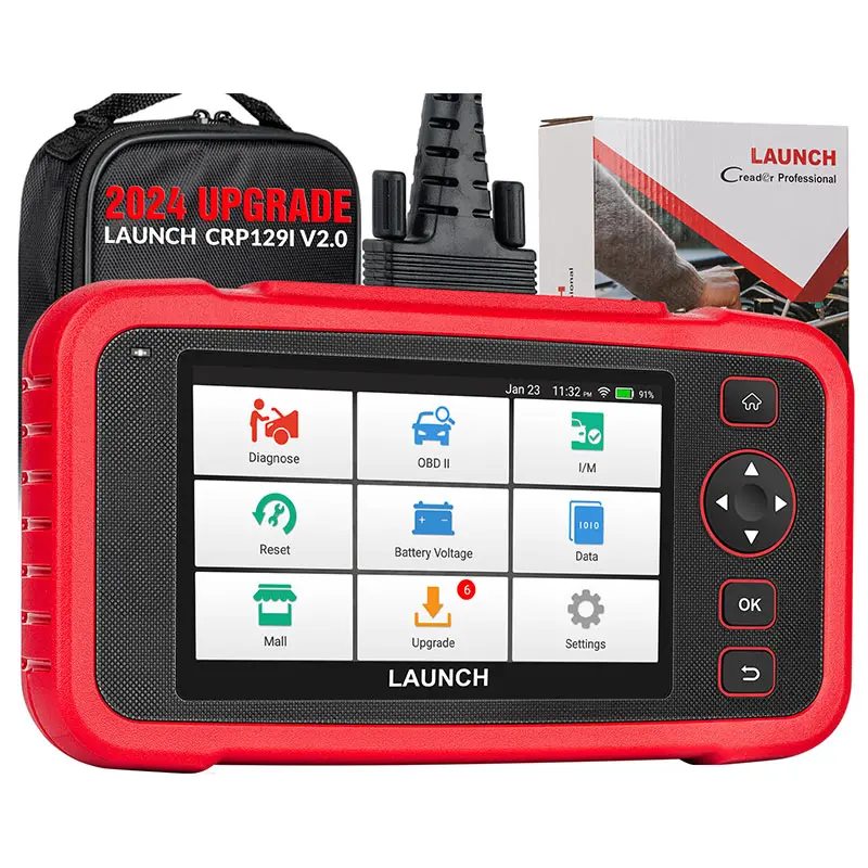 Launch CRP129I V2.0, herramienta de diagnóstico de cuatro sistemas para todos los coches de 12V, software de escáner EOBD OBD2 OBDII, gratis de por vida