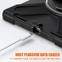 Casing Tablet Silikon Universal Tahan Guncangan untuk XIAOMI MI Pad 5/Pad5 Pro Tempat Pensil Tali Tangan Dapat Diputar Berdiri Penutup Kasar