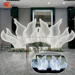 Fondo de Escenario de Boda Personalizado SMOOTH, Decoración con Arco de Hojas Iluminado con LED, Fondo LED con Forma de Algas Marinas - Product Image 4