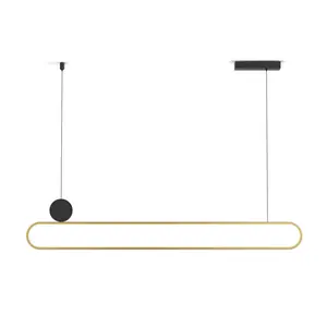 Nordic Creative Simple Living Room Designer Pendel leuchte Aluminium LED Linear Kronleuchter