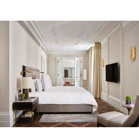 Meubles de chambre d'hôtel au design moderne et épuré en panneaux de bois, service complet pour villas, gîtes et appartements (chaises incluses)