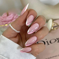 Haute qualité amande longue courte pointue Stiletto français haute qualité acrylique faux ongles pointe faux ovale presse sur les ongles