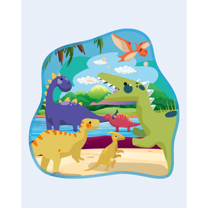 Decorazione per Feste a Tema Dinosauri, 12 Pezzi in Confezione, 47x47cm - Product Image 1