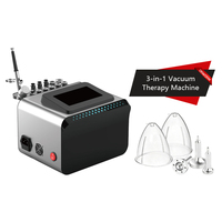 Appareil de thérapie par ventouses 3-en-1 pour usage domestique avec pistolet pulvérisateur pour les soins de la peau du visage, machines faciales Dermashine