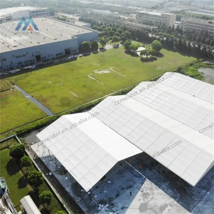خيمة مستودع صناعية بهيكل ألومنيوم كبير للخدمة الشاقة للتخزين الدائم في الهواء الطلق