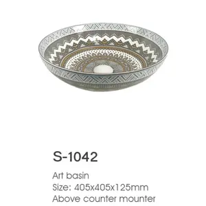 Chaozhou Good Sales High Quality Bathroom Sink Lavabo Round Shape Ceramic Sanitary Wares Art Basin For Bathroom S-1044