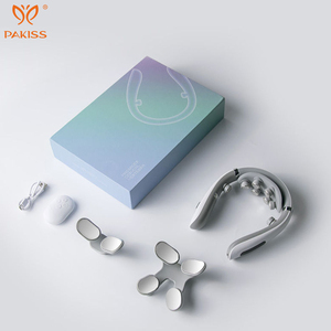 Masseur cervical PAKISS 1000mAh rechargeable en forme de U avec télécommande et têtes interchangeables pour la maison, le bureau et l'usage quotidien - Product Image 1