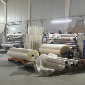 Factory Adhesive Paper Film Jumbo Roll <strong>Packing</strong> BOPP <strong>Tape</strong> Waterproof 1280mm*4000m 45mic/50mic/52mic <strong>Brown</strong> Yellowish Blue Etc. - Product Image 1