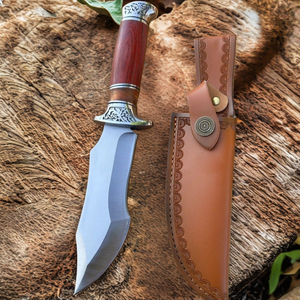 Cuchillo de Supervivencia Hare de Alta Calidad con Hoja Fija de Acero Inoxidable, Mango de Madera Industrial para Camping y Uso Industrial, DIY OEM, Punta de Gota, 200mm 4mm - Product Image 5