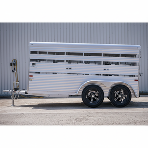 Best Reliable Wholesale Supply 2024 Live stock <b>trailer</b> Detachable Side Wall Livestock Sheep Horse Cow Pig 3 Axles Fence <b>Trailer</b> - Product Image 1
