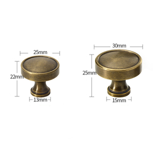 Solid Brass Round Drawer <strong>Knob</strong> Cabinet Pull Handle Antique Bronze Wardrobe <strong>Door</strong> <strong>Knobs</strong> Furniture Hardware Handle - Product Image 4