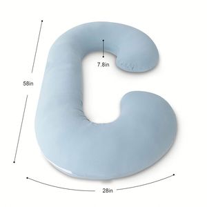 58inch Green C Shaped Full Body <b>Maternity</b> <b>Pillow</b> for Sleeping Pregnant Must Have with Jersey Removable Cover Pregnancy <b>Pillows</b> - Product Image 5