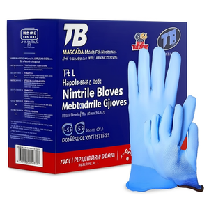 Guanti in nitrile blu Tb 700Azfp Touch per meccanici e manipolazione alimenti, taglia L - Product Image 2
