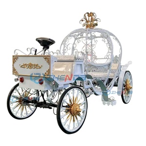 Carruaje de Cenicienta, Nuevo Modelo, Carruaje Eléctrico Clásico con Forma de Calabaza, Carruajes de Caballos para Bodas, Carro Eléctrico, Transporte Especial - Product Image 6