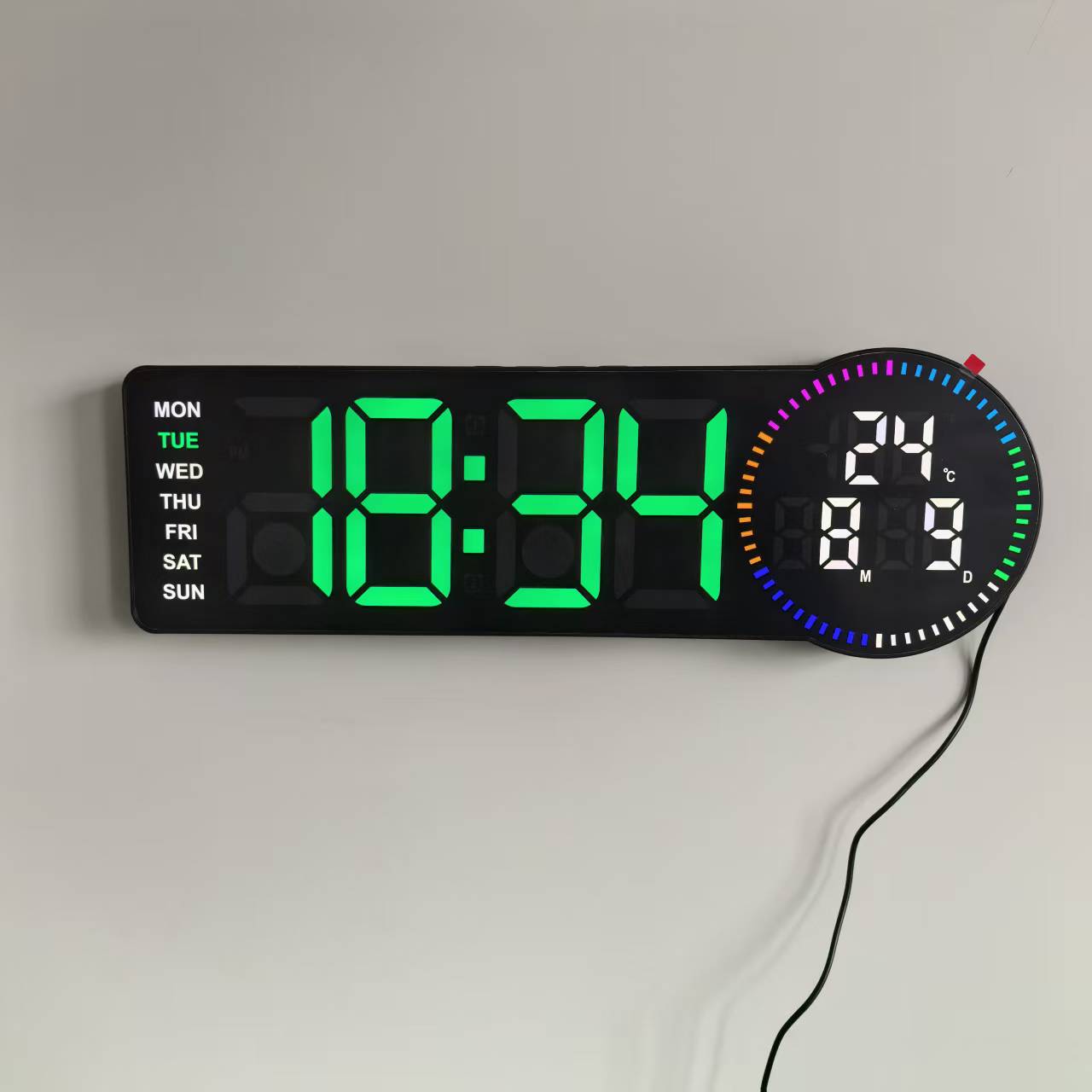 Black shell with green light