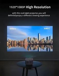 Meilleures ventes A40C Projecteur portable LED Android 9 5G WiFi 1080P 500 lumens ANSI 1 Go 8 Go Écran 300 pouces Vidéo 4K - Product Image 4