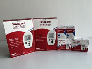 เครื่องวัดระดับน้ำตาลในเลือด <span class=keywords><strong>Sinocare</strong></span> Safe Accu พร้อมระบบเสียงพูด ไม่ต้องใช้รหัส  50 แผ่นทดสอบ - Product Image 5