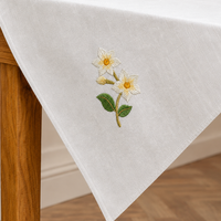 Set de table brodé personnalisé en tissu de qualité supérieure, serviette de table