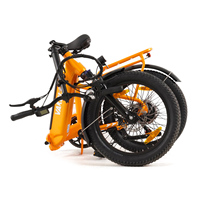 Bicicleta Eléctrica Plegable Vakole VT4 Naranja 250W con Motor sin Escobillas, Aleación de Aluminio, Batería de Litio, 20x3.0, Cesta, Luz LED, Stock UE, Urbana
