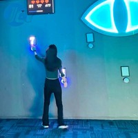 Aire de jeux interactive avec éclairage LED, maison de jeux sportifs, manège de parc d'attractions intérieur, utilisation dans les parcs de trampolines d'aéroports