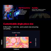 Écran d'affichage LED magique en forme de tapis, film transparent flexible pour publicité d'événements en extérieur, produit d'affichage LED innovant