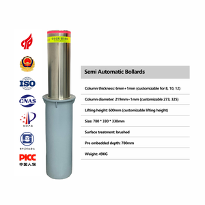 Bolardo hidráulico semiautomático de personalización, bolardo antiembestida retráctil, <span class=keywords><strong>canales</strong></span> aplicables, parques, calles peatonales - Product Image 2