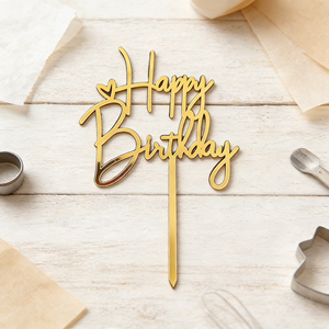 ป้ายตกแต่ง<span class=keywords><strong>เค้ก</strong></span>สุขสันต์วันเกิด อะคริลิคยอดนิยม ขายดี ผู้จำหน่ายอุปกรณ์ตกแต่งเค้ก - Product Image 1