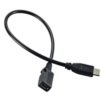 Câble Micro USB vers Type C de haute qualité en PVC tressé avec adaptateur OTG pour ordinateur et appareil photo