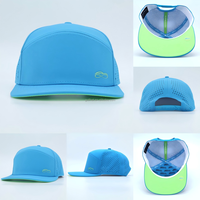Gorra Deportiva Snapback de Alta Calidad al por Mayor, 100% Poliéster, Impermeable, con Orificios Cortados con Láser Personalizados, Logotipo Bordado, Gorras para Deporte