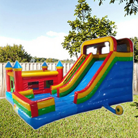 Château sautant avec toboggan gonflable personnalisé pour enfants et adultes