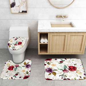 NOVISON Rideaux de Douche Imprimés Numériquement Motif Floral 100% Polyester Style Américain Imperméables Personnalisables - Product Image 5
