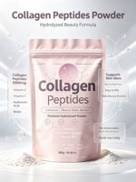 Poudre de peptides de collagène hydrolysé naturel, mélange d'extraits végétaux avec VC, biotine, acide hyaluronique, formule personnalisée