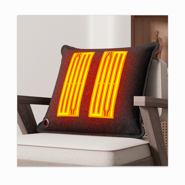 Anjuny Rechargeable Nano Sliver Quilted Heating Pillow 5V USB Wireless Therapy Electric Heating Throw Cushion Body Back Massage