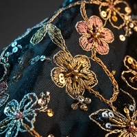 Tissu à paillettes 3D personnalisé de qualité supérieure OEM ODM pour robe de concours de beauté, vente en gros