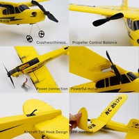 Avión RC AiJH FX803, Juguete para Exteriores, Avión a Control Remoto de 2.4 GHz con Envergadura de Alas Ajustable, Planeador RC de Espuma EPP