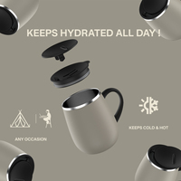 Tasse à café de voyage isotherme compacte et légère, design classique moderne, mug thermique pour café et thé