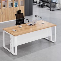 Combinaison de chaise de table de gestionnaire de bureau modulaire Simple moderne superviseur unique bureau d'ordinateur de grande classe en MDF