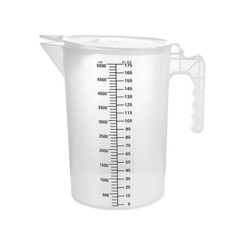 Taza medidora de plástico de Material PP con tapa 100-5000ml con escala taza medidora para hornear resistente a altas temperaturas engrosada