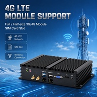 Mini PC industriel compatible processeurs I5 I7 et double emplacement DDR4, SSD NVMe, conception sans ventilateur, VGA HD LCD pour borne interactive