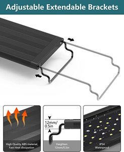 Fullgain Éclairage <span class=keywords><strong>LED</strong></span> d'<span class=keywords><strong>aquarium</strong></span> programmable intelligent et automatisé, économique, 6 pieds (48 pouces) pour poissons de 5 pouces, avec certifications CE et RoHS - Product Image 5