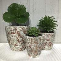 Pots à fleurs en béton rustique avec motif irrégulier pour plantes d'intérieur, utilisation sur bureau, 10x10x10cm
