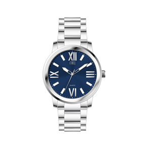 Montre à quartz pour homme avec bracelet en métal, cadran minimaliste avec chiffres romains, style décontracté et professionnel pour les trajets quotidiens et les occasions sociales. - Product Image 1