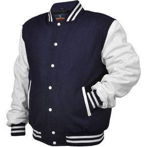 FOXA Men's Varsity <b>Jacket</b> Wool Blend Letterman <b>Jacket</b> Preppy Style Autumn Wear XS-5XL - Product Image 3