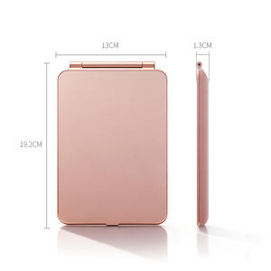 Miroir de maquillage pliable à LED avec étiquette personnalisée, miroir compact portable, cadeau promotionnel, petit miroir - Product Image 3