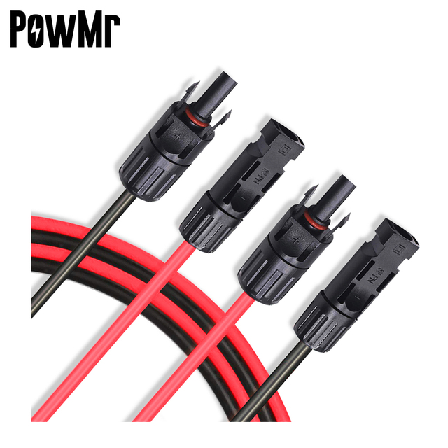 PowMr 12 Meters PV Cable MCX 6mm2 Solar Panel System Wiring Cables Solar Cable 6mm2