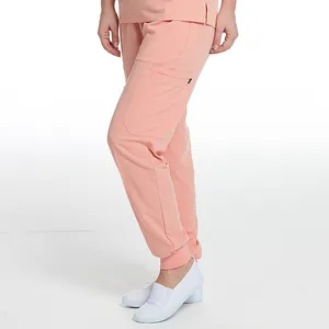 Hospital Nursing Scrubs Trousers Women Medical Jogger Workpants Multi Pocket Pants